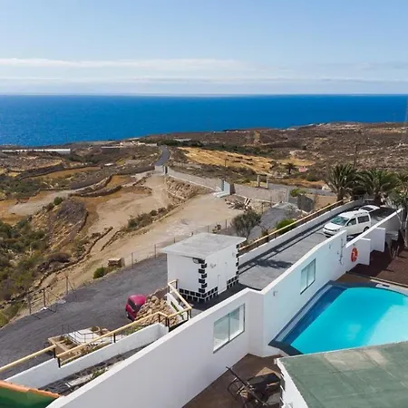 Acogedora Casa Con Vistas Al Mar, Wifi, Bbq Y Piscina Compartida Fasnia